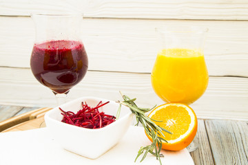 Fresh fruit and vegetable smoothie
