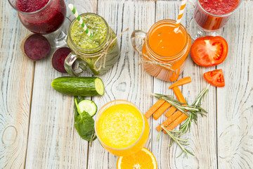 Fresh fruit and vegetable smoothie