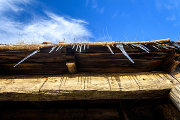 hanging stalactites at roof