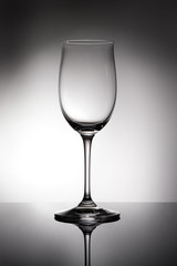 Weinglas für Riesling Weißwein im Gegenlicht
