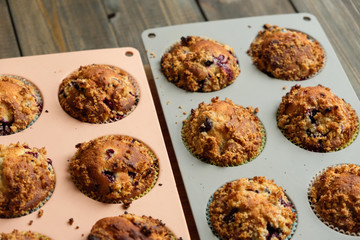 Cupcakes with with black currant