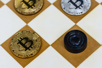 Bitcoins are opposed to dollars in the game of chess