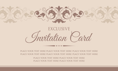 Invitation card - vintage style