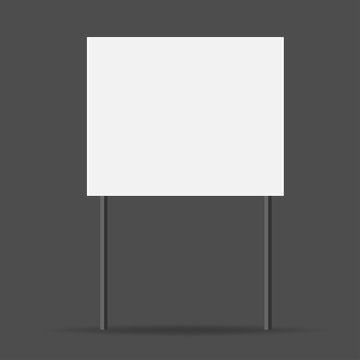 white sign. vector illustration