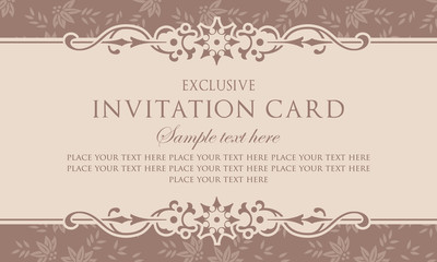 Invitation card - vintage style