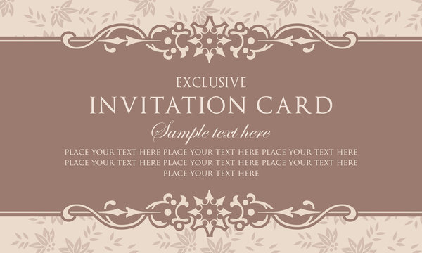 Invitation card - vintage style