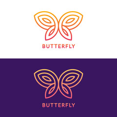 Geometric butterfly logo