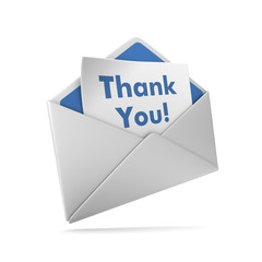 thank you envelope 3d illustration