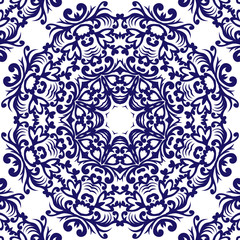 Vintage retro ceramic tile pattern. Vector tile Pattern. Antique retro ceramic tile patter can be used for wallpaper, background, surface textures. EPS 8
