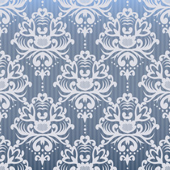 Vintage seamless pattern. Floral ornate wallpaper. Dark vector damask background with decorative ornaments and flowers in Baroque style. Luxury endless texture.