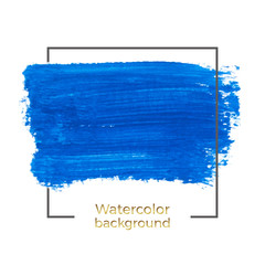 blue watercolor splash brush stroke with square frame, Abstract of fluid ink, acrylic dry brush strokes, stains, spots. Background for your modern design, cover, template, decorated, flyer, banner.