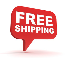 free shipping icon concept 3d illustration