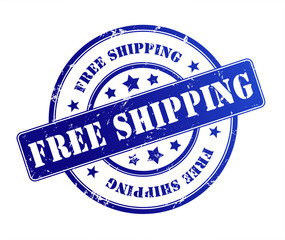 free shipping rubber stamp illustration