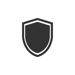 Shield icon. Vector illustration. Protectoin sign. Flat design.