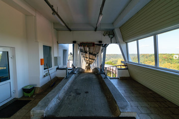 interior elements in large hall