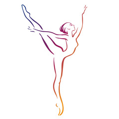 Fototapeta premium Ballerinas silhouettes. vector illustration