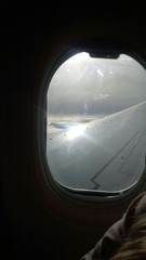 Fototapeta premium finestrino di aereo