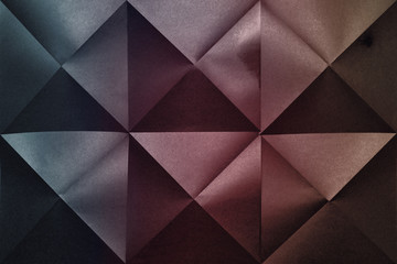 Colorful background, abstract geometric of sheets folded