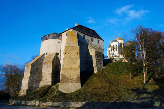 View to the old castle in sunny day