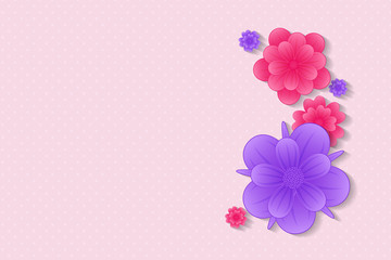 Concept of background with colourful flowers. Vector.