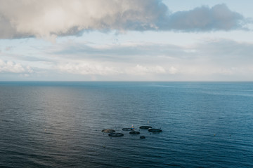 Fish farm in the morning. Tenerife