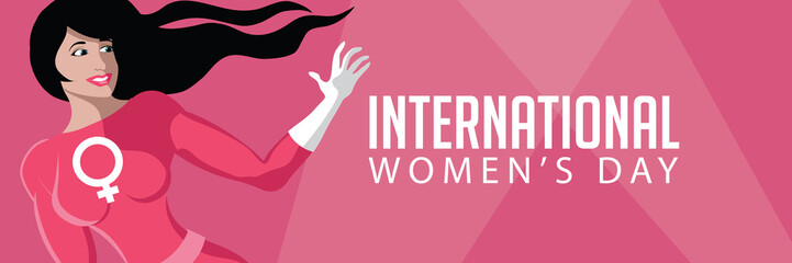 International Womens Day banner. EPS10 vector illustration.