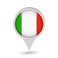 Italy Flag Round Pin Icon
