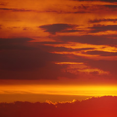 Fototapeta na wymiar Epic sunset in sky.