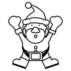 Cartoon santa claus icon