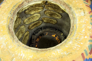 A modern gas furnace for baking Armenian bread