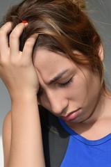 Naklejka premium Latina Female And Depression