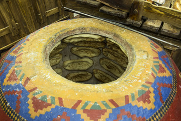 A modern gas furnace for baking Armenian bread
