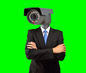 businessman with surveillance