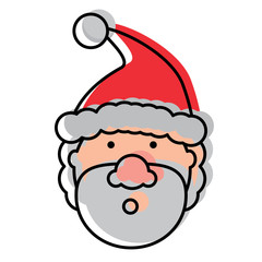 Cartoon santa claus icon