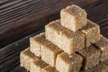 brown and white sugar cubes clipping path.
