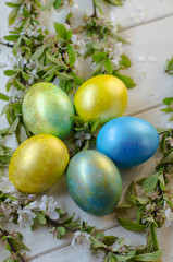 Obraz na płótnie Canvas festive easter eggs
