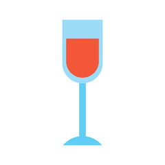 wine glass drink alcohol liquid icon vector illustration