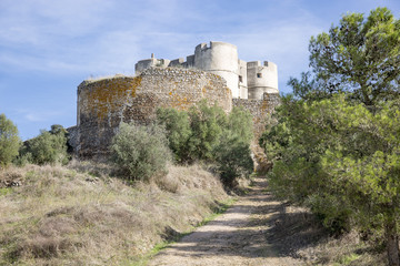 the Castle in Evoramonte (Santa Maria) village, municipality of Estremoz, Alentejo, Portugal