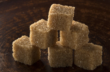 brown and white sugar cubes clipping path.