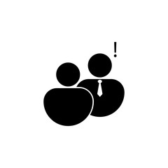 communication with the head exclamation mark icon. Сommunication element icon. Premium quality graphic design. Signs and symbols collection icon for websites, web design, mobile