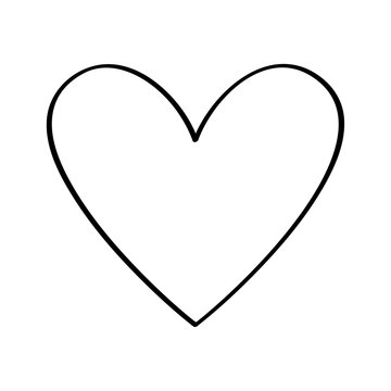 love heart romance passion feeling vector illustration thin line image