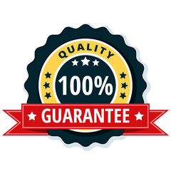 100% Qualty Guarantee label illustration