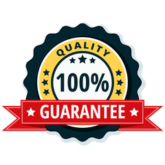 100% Qualty Guarantee label illustration