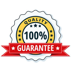 100% Qualty Guarantee label illustration