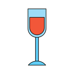 wine glass drink alcohol liquid icon vector illustration