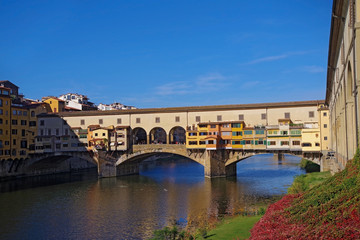 Fototapeta na wymiar View of Ponte Vecchio in Florence, Italy