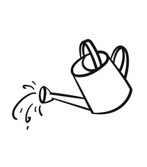 Watering can sketch icon for web, mobile and infographics. Hand drawn Watering can vector icon isolated on white background. © Visual Generation