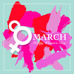 Women’s day card. 8 March, international women's day background.