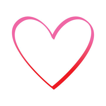 love heart romance passion feeling vector illustration degrade red line image
