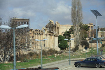 vue sur les ruines de Baalbek